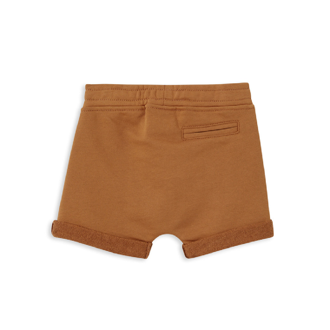 MILKY MAPLE FLEECE BABY SHORTS
