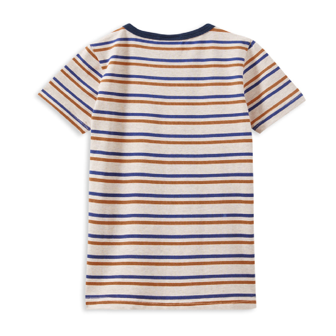 MILKY MINI STRIPE POCKET TEE