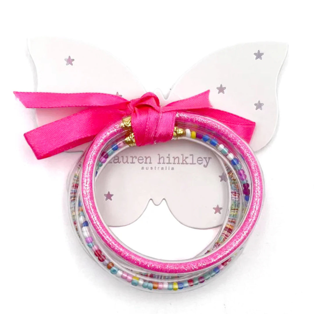 LAUREN HINKLEY MINI HOT PINK GLITTER BRACELET (SMALL)