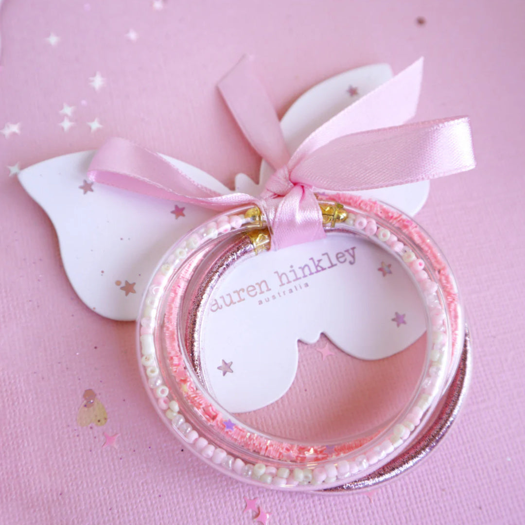 LAUREN HINKLEY MINI PINK GLITTER BRACELET (SMALL)
