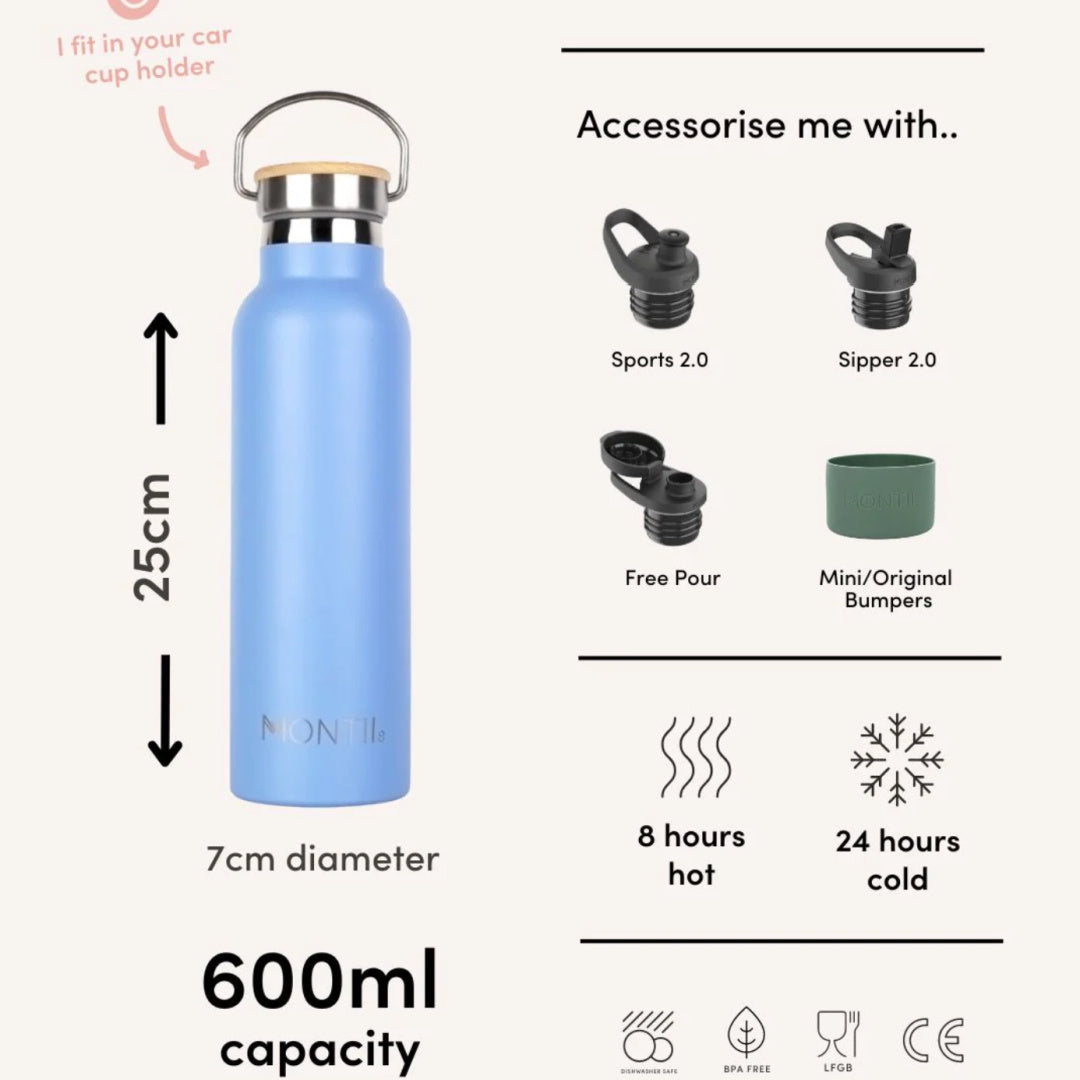 MONTIICO ORIGINAL DRINK BOTTLE - BLUEBERRY