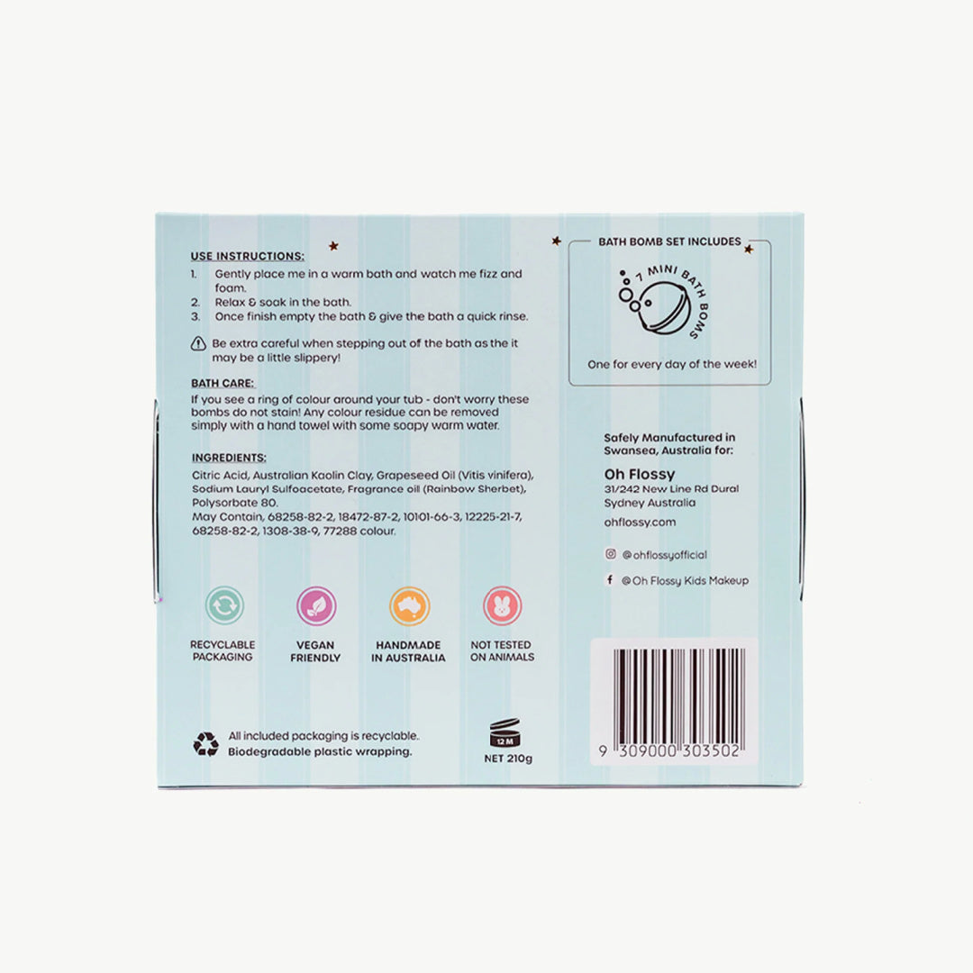 OH FLOSSY KIDS MINI BATH BOMBS