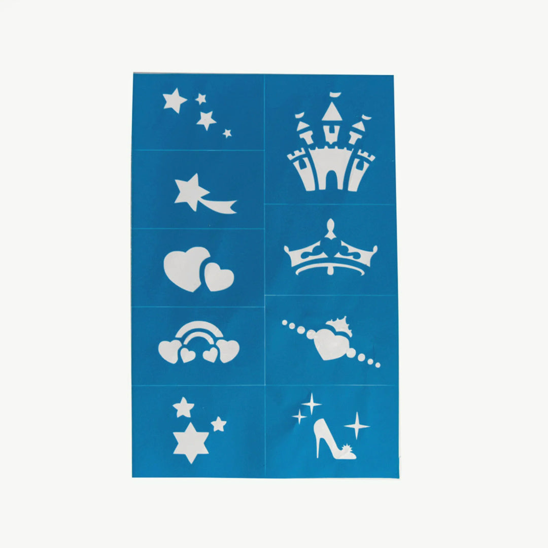 OH FLOSSY REUSABLE ADHESIVE FACE PAINT AND MAKEUP STENCILS