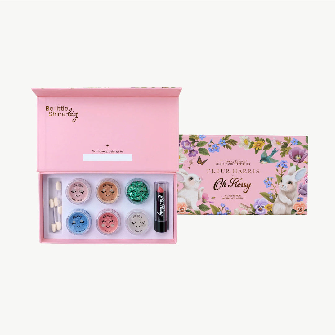 OH FLOSSY X FLEUR HARRIS -  GARDEN OF DREAMS COLLECTION DELUXE MAKEUP &amp; GLITTER SET
