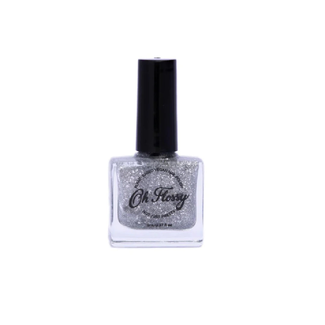 OH FLOSSY NAIL POLISH : AUTHENTIC (SILVER GLITTER)