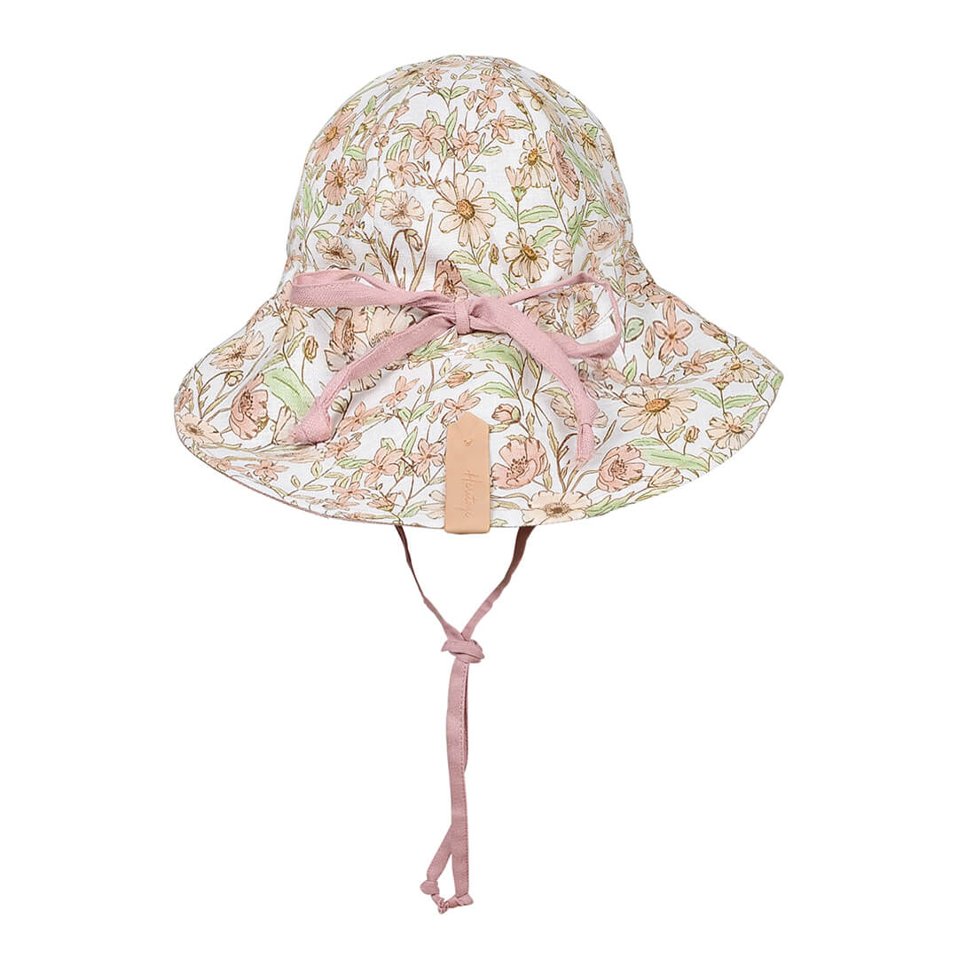 BEDHEAD HERITAGE &#39;WANDERER&#39; GIRLS PANELLED BUCKET  SUN HAT - POPPY / ROSA