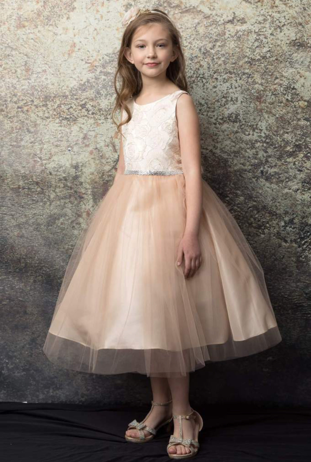 EXECUKIDS DRESS - EK78 CHAMPAGNE (PRE-ORDER)