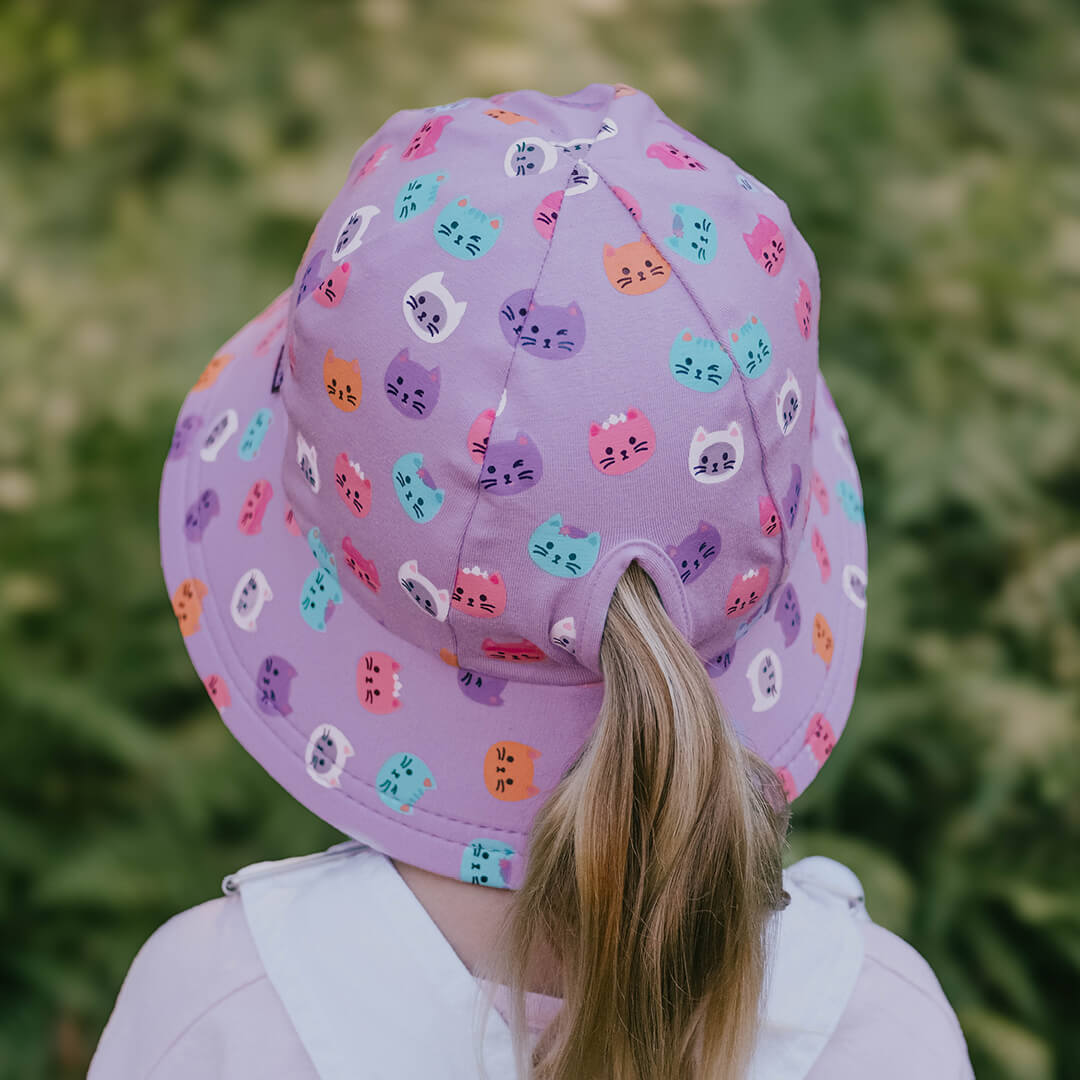 BEDHEAD KIDS PONYTAIL BUCKET HAT -  KITTY
