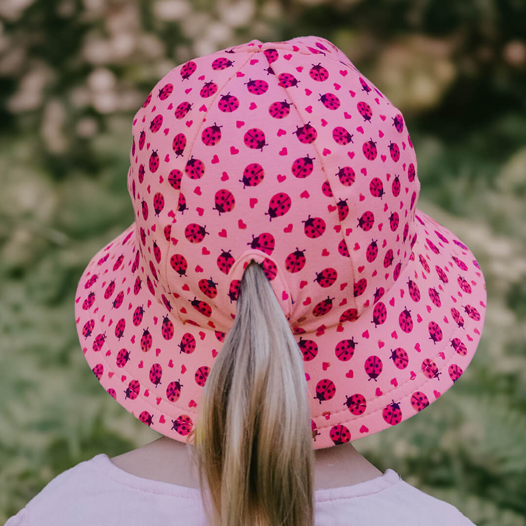 BEDHEAD KIDS PONYTAIL BUCKET HAT -  LADYBUG