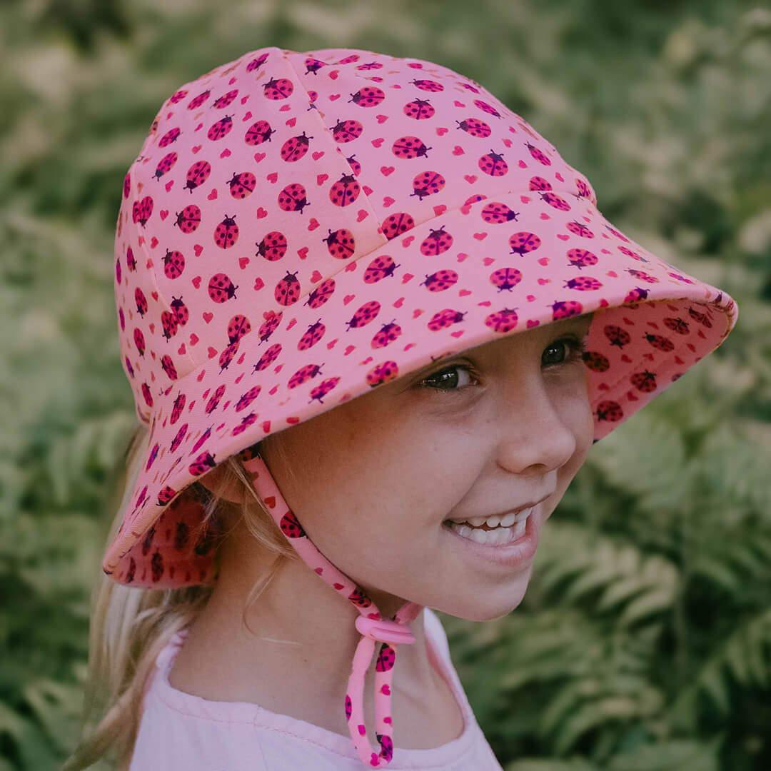 BEDHEAD KIDS PONYTAIL BUCKET HAT -  LADYBUG