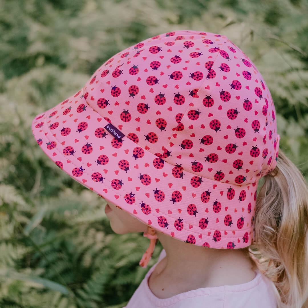 BEDHEAD KIDS PONYTAIL BUCKET HAT -  LADYBUG