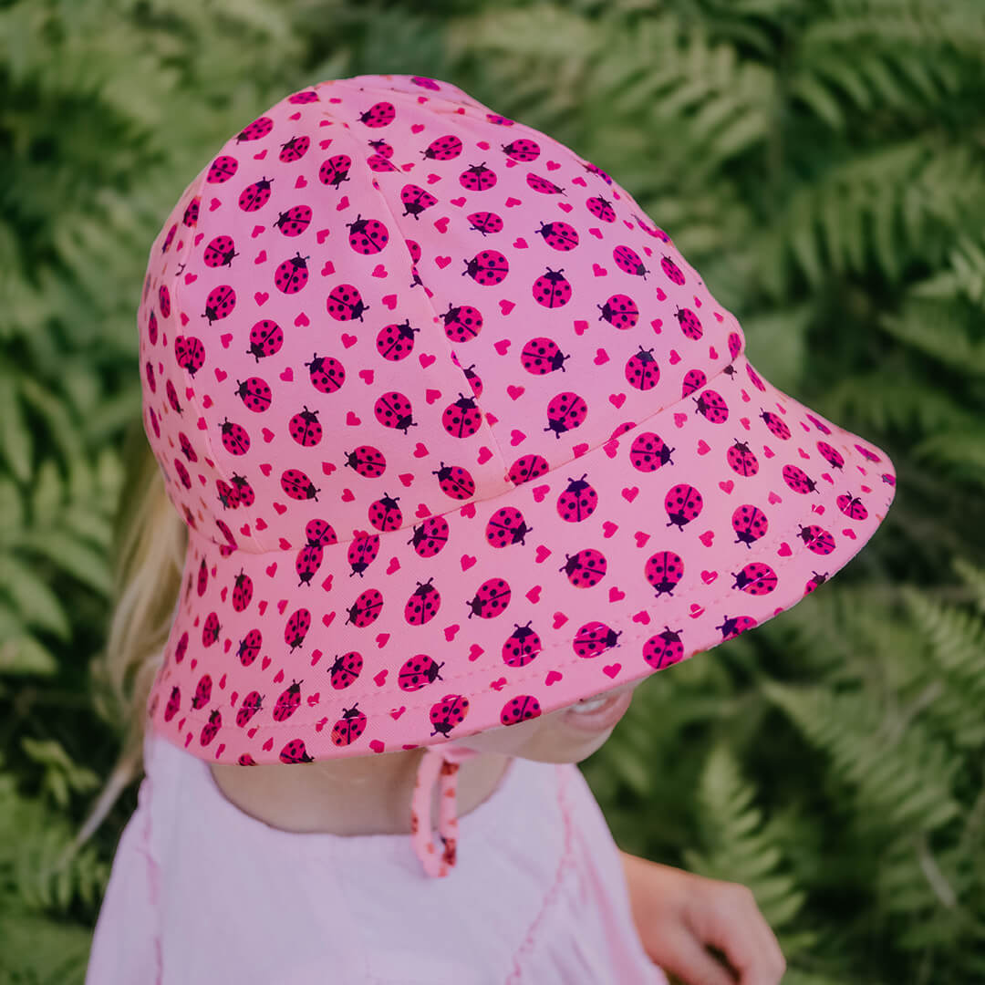 BEDHEAD KIDS PONYTAIL BUCKET HAT -  LADYBUG