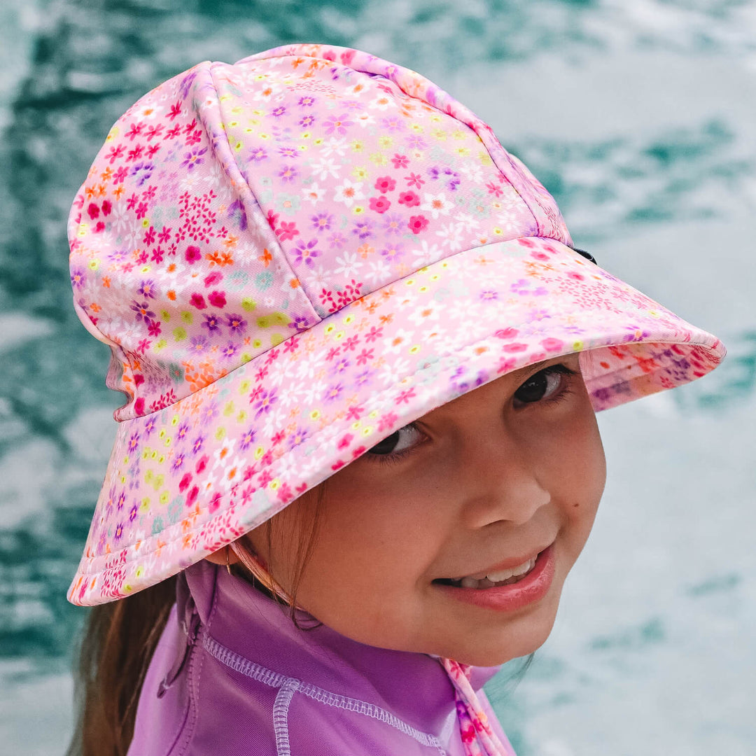 BEDHEAD KIDS UPF50+ PONYTAIL SWIM BUCKET BEACH HAT - ISLA