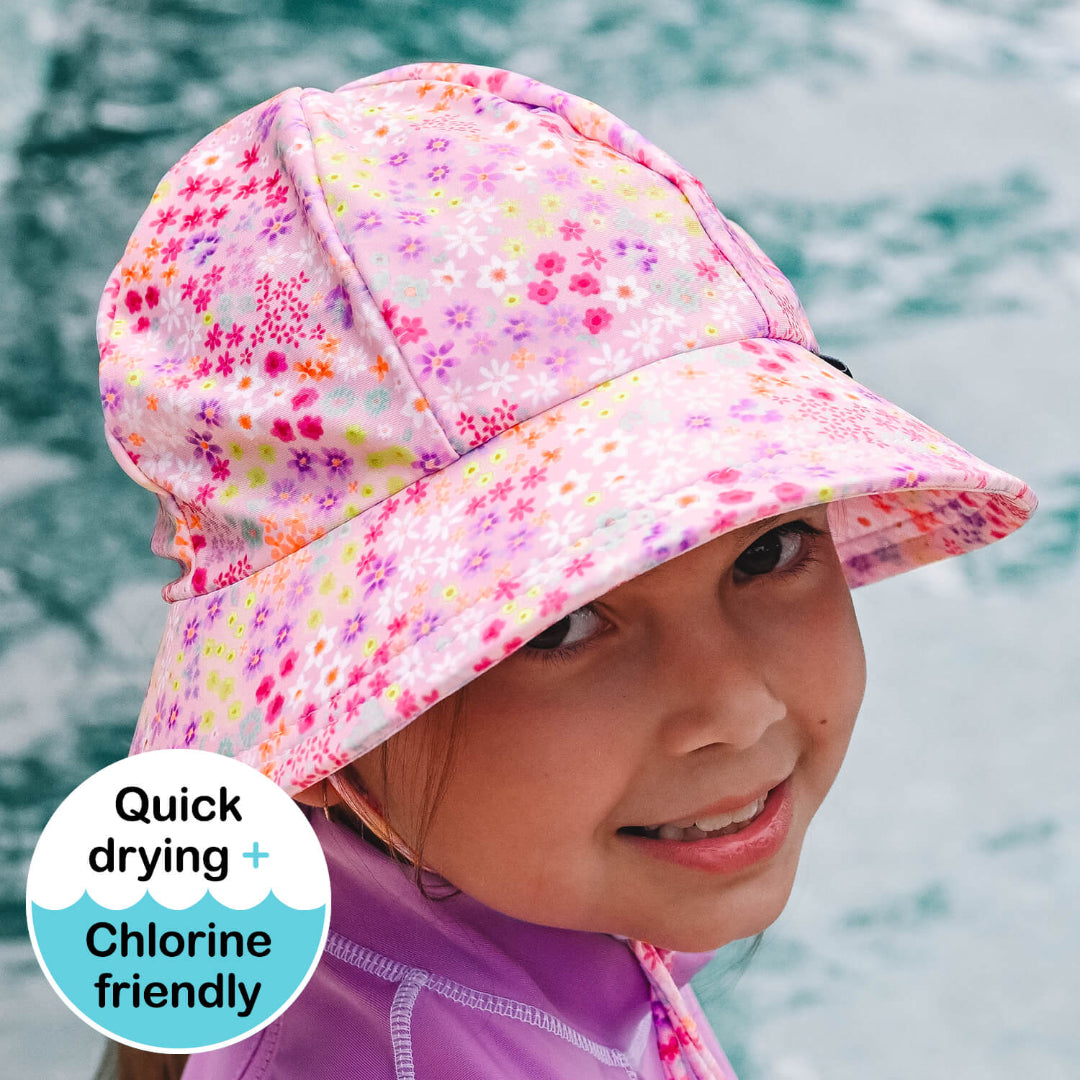 BEDHEAD KIDS UPF50+ PONYTAIL SWIM BUCKET BEACH HAT - ISLA