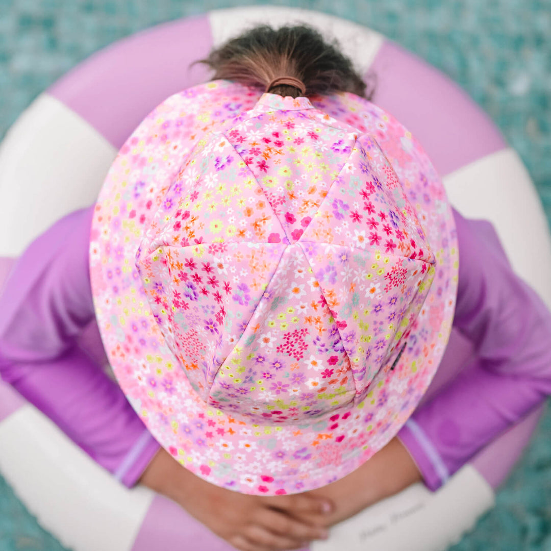 BEDHEAD KIDS UPF50+ PONYTAIL SWIM BUCKET BEACH HAT - ISLA
