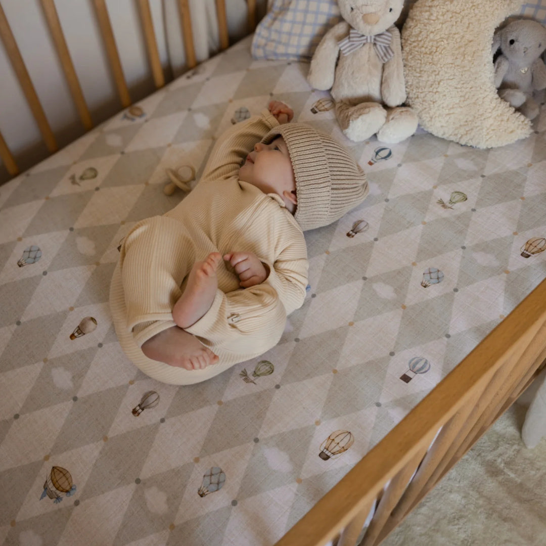 POP YA TOT UP AND AWAY FITTED COT SHEET