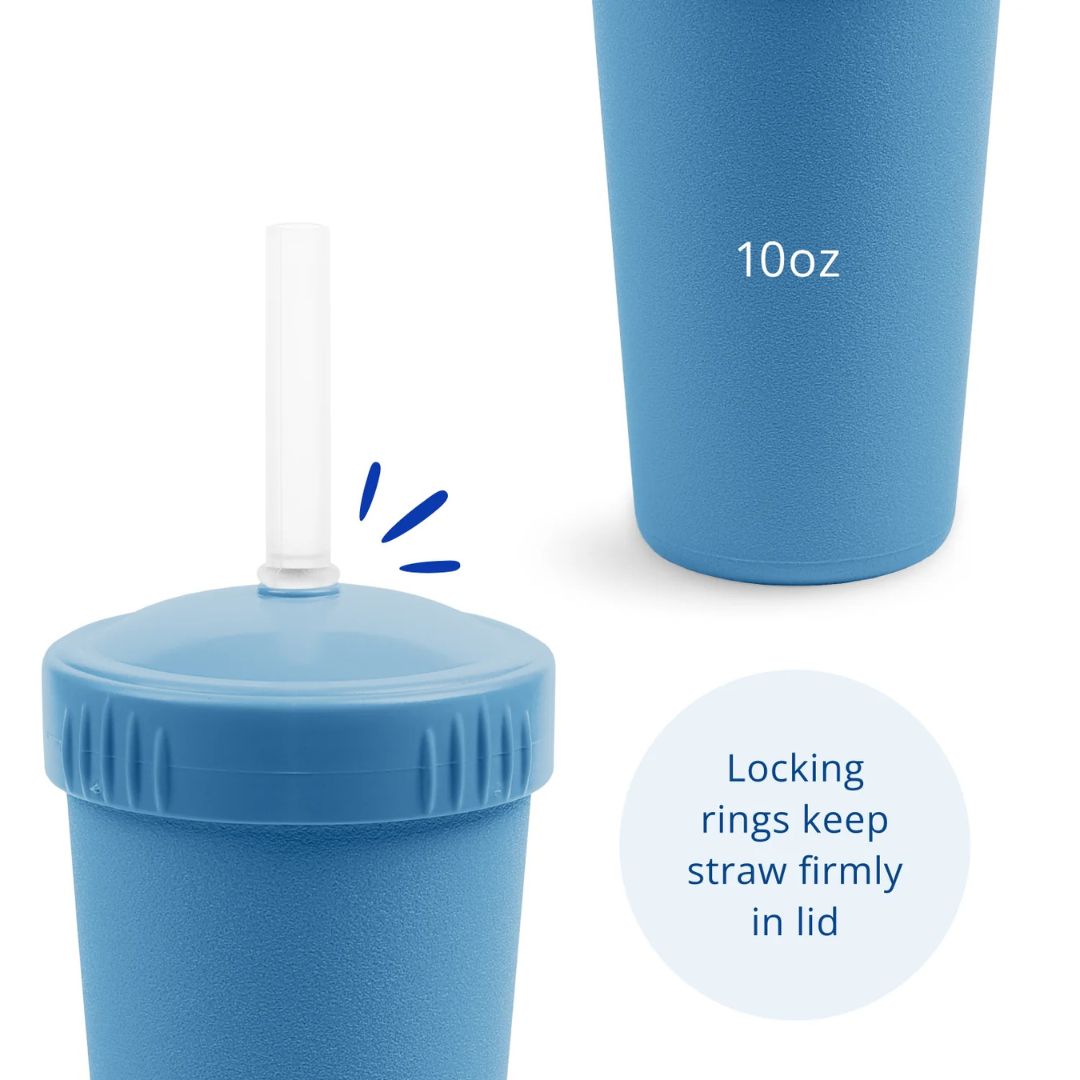 REPLAY STRAW CUP WITH REUSABLE STRAW - DENIM