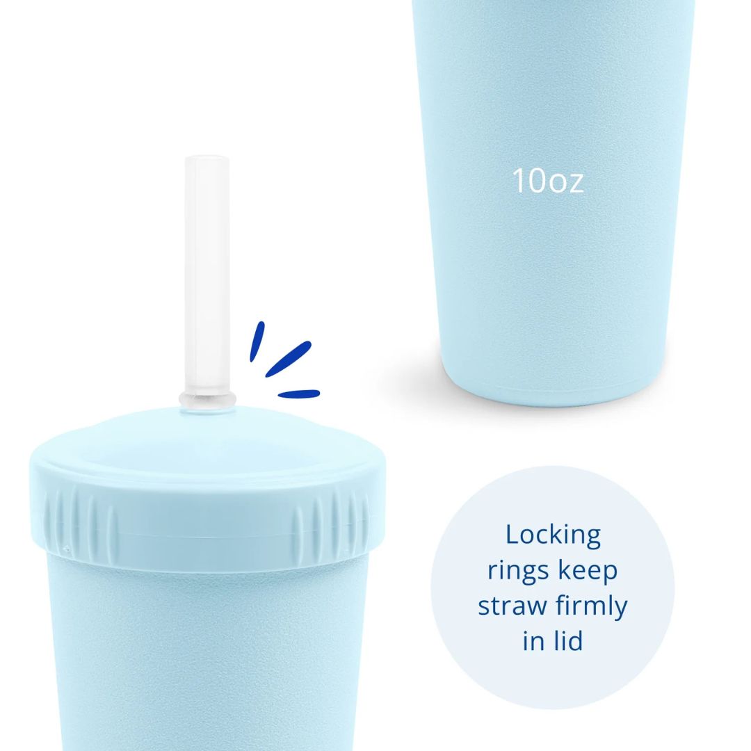 REPLAY STRAW CUP WITH REUSABLE STRAW - ICE BLUE