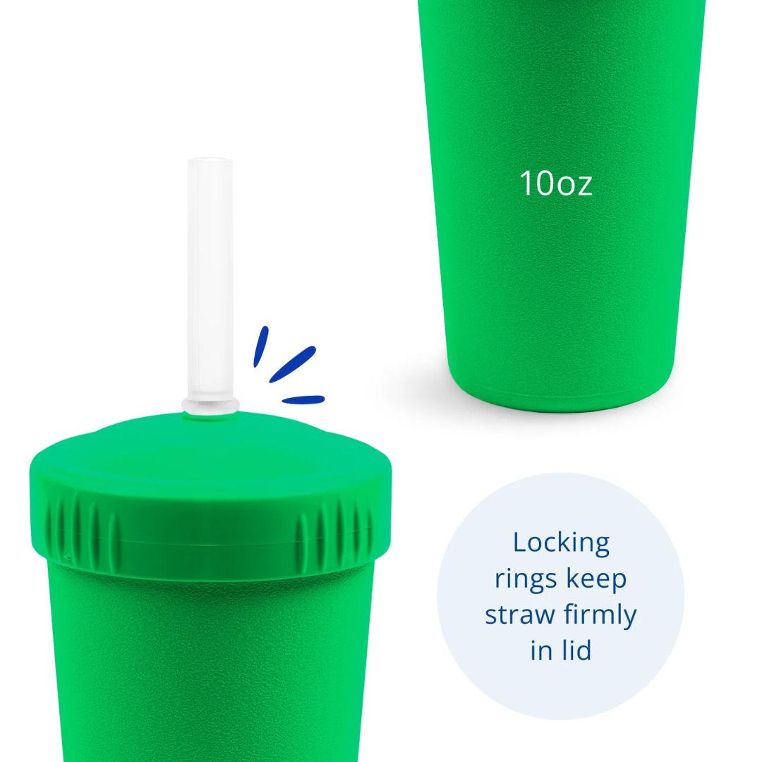 REPLAY STRAW CUP WITH REUSABLE STRAW - KELLY GREEN