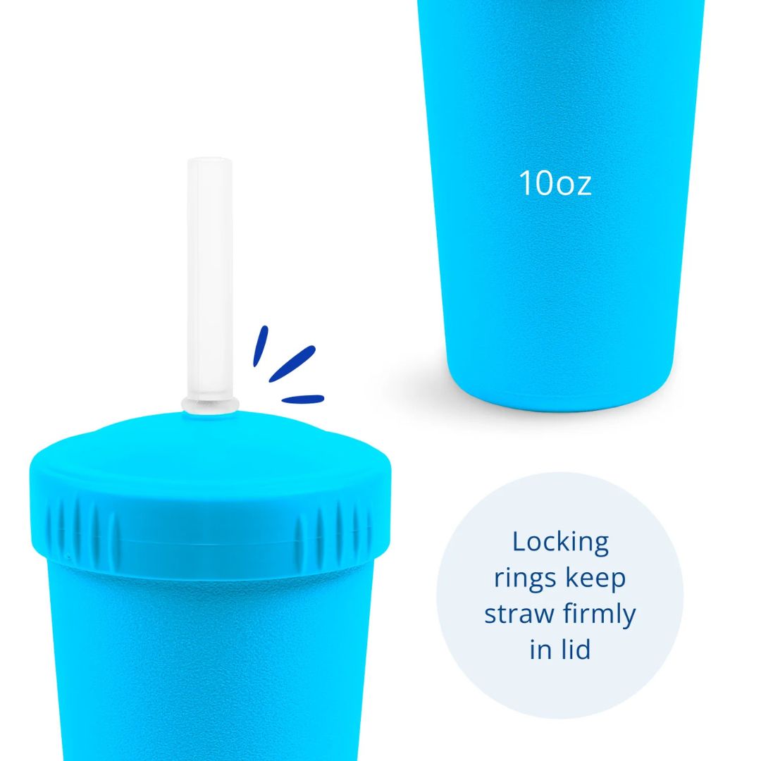 REPLAY STRAW CUP WITH REUSABLE STRAW - SKY BLUE