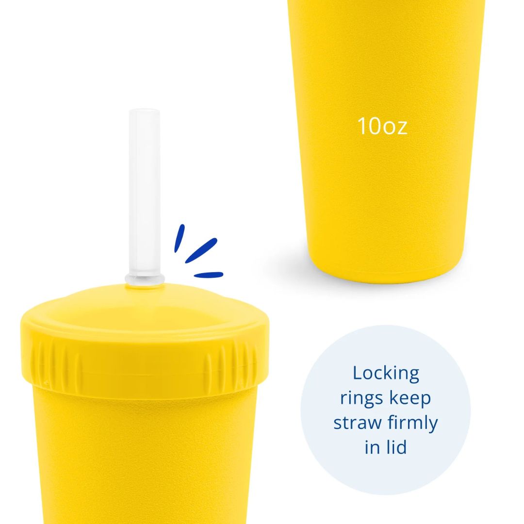 REPLAY STRAW CUP WITH REUSABLE STRAW - YELLOW