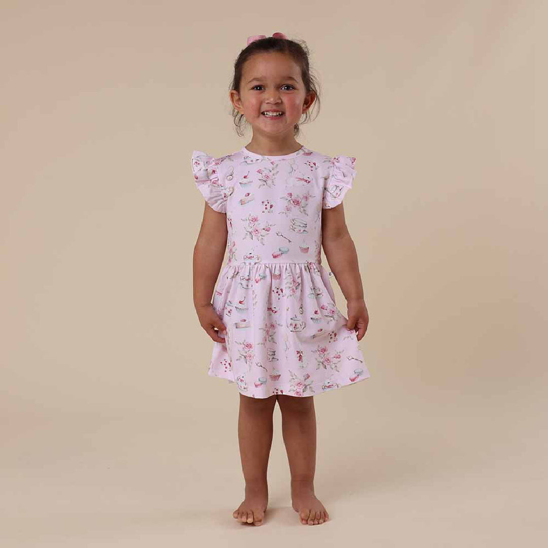 SNUGGLE HUNNY ORGANIC DRESS - ALICE&#39;S TEA PARTY