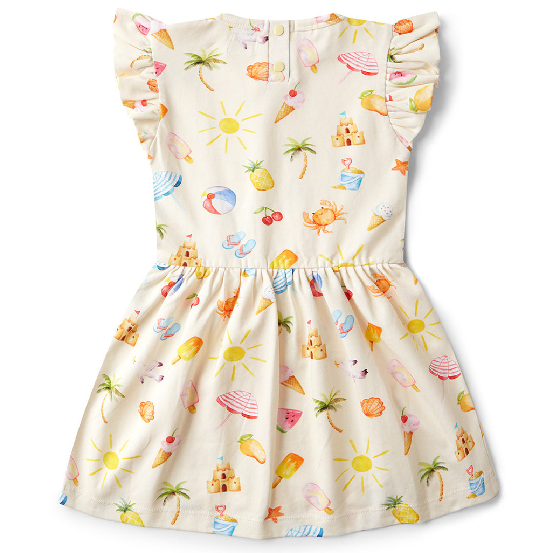 SNUGGLE HUNNY ORGANIC DRESS - BEACH FUN