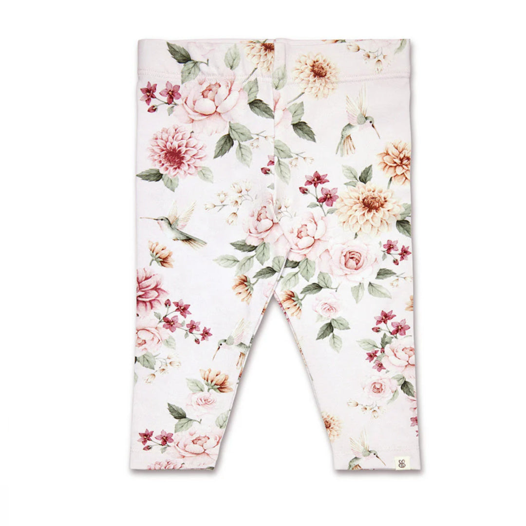 SNUGGLE HUNNY ORGANIC LEGGINGS - BIRDS &amp; BLOOMS