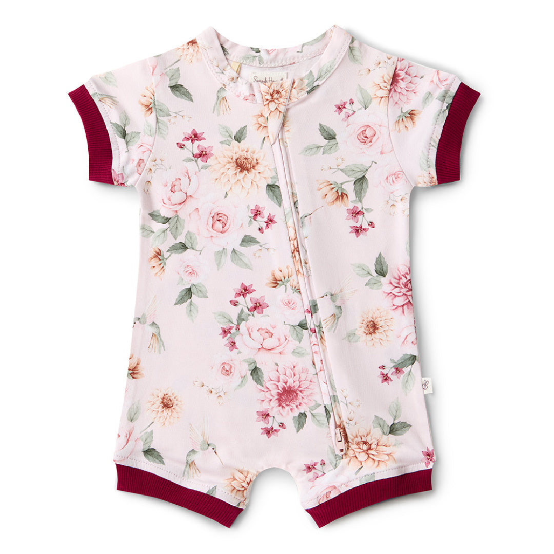 SNUGGLE HUNNY ORGANIC SNUGGLE SHORTIE -  BIRDS &amp; BLOOMS