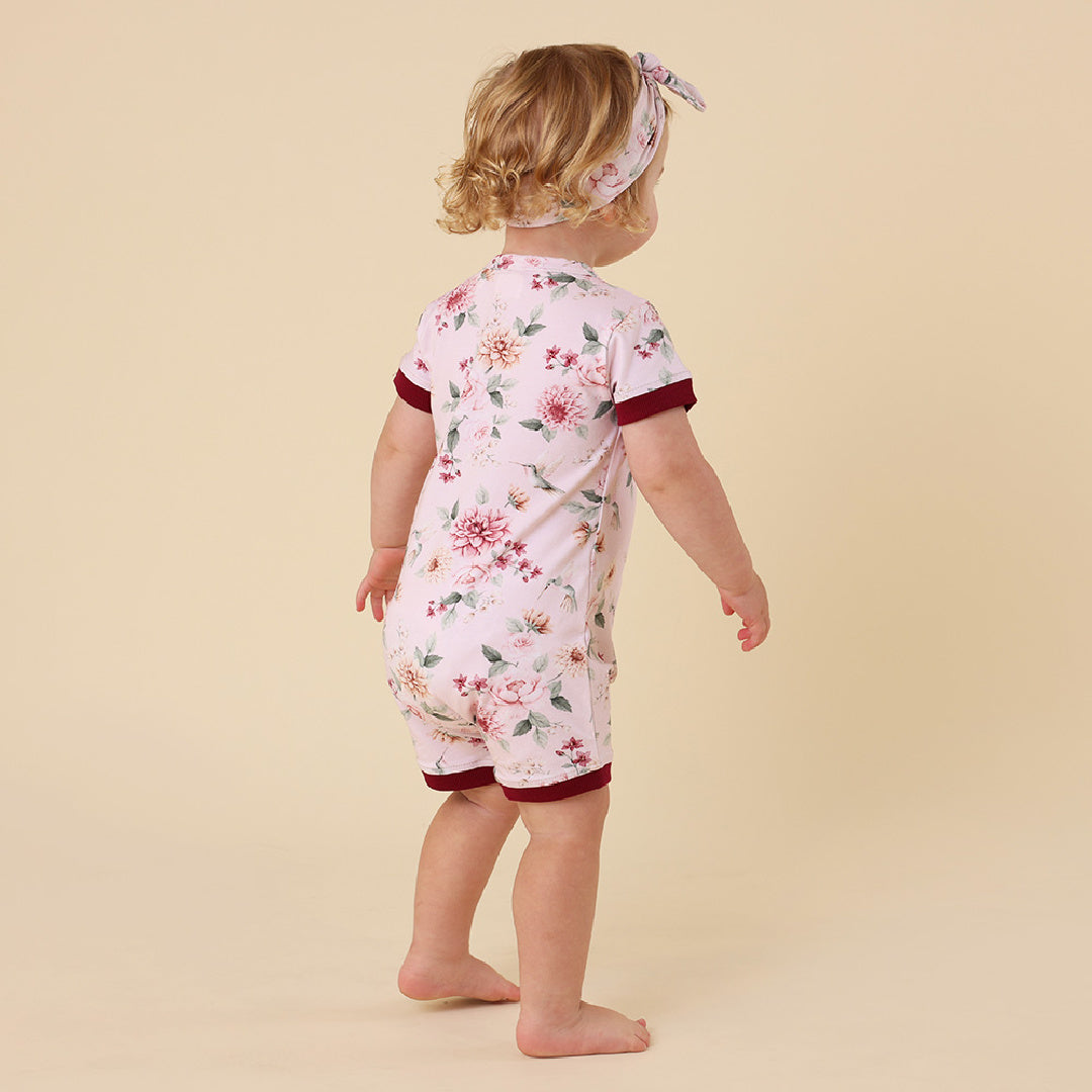 SNUGGLE HUNNY ORGANIC SNUGGLE SHORTIE -  BIRDS &amp; BLOOMS