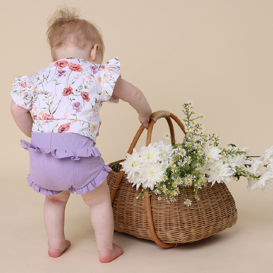 SNUGGLE HUNNY ORGANIC HIGH WAIST BLOOMERS - JACARANDA