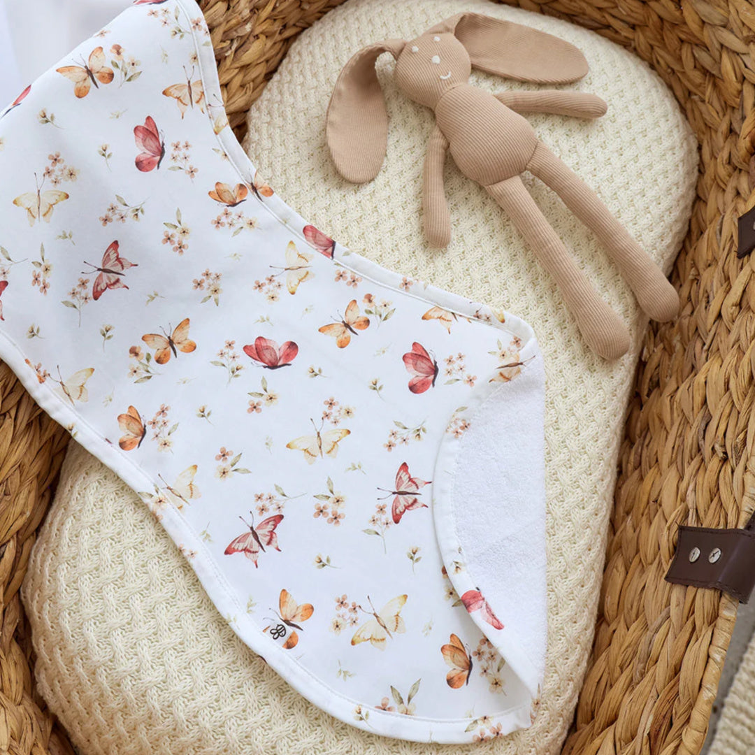 SNUGGLE HUNNY ORGANIC COTTON BURP CLOTH - BUTTERFLY