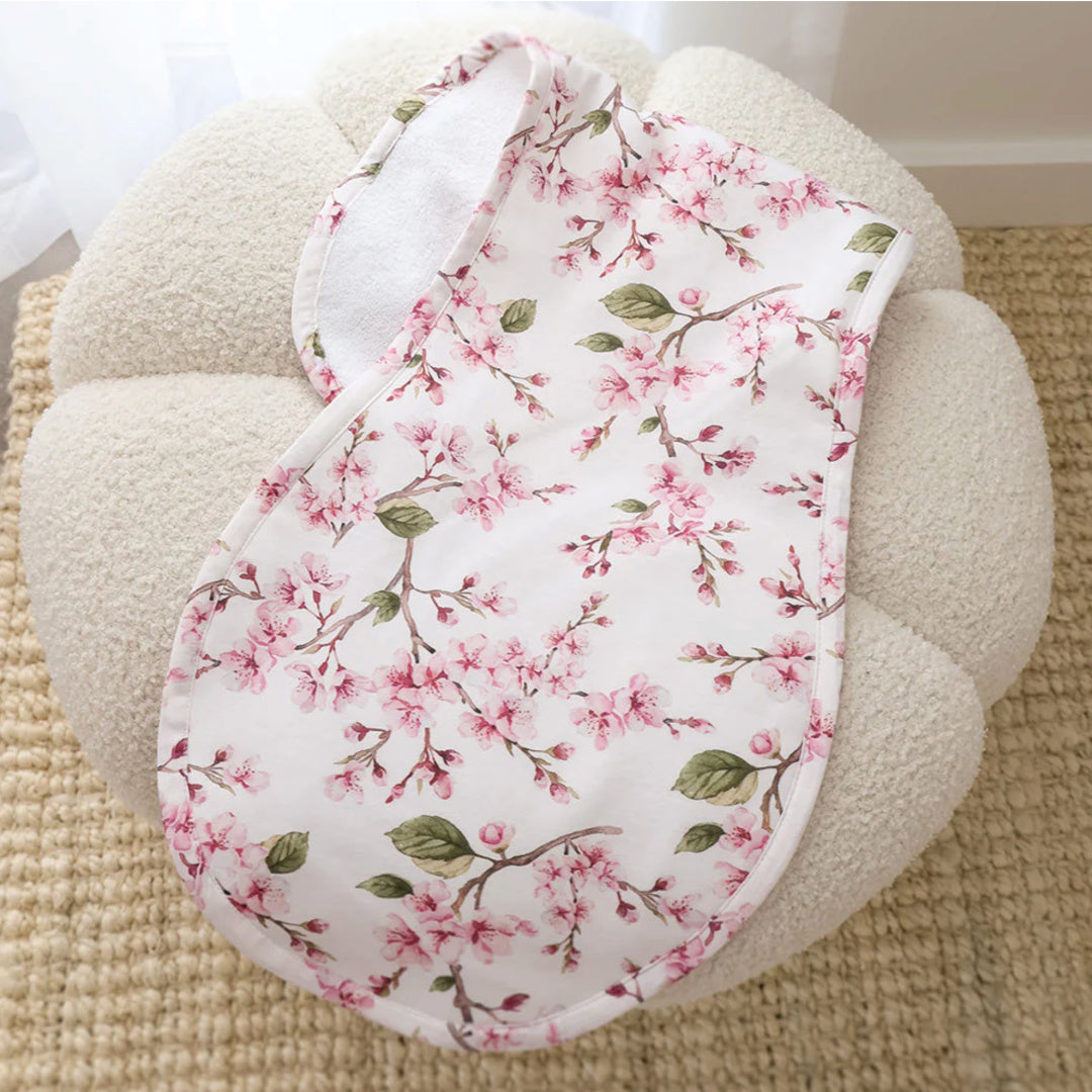 SNUGGLE HUNNY ORGANIC COTTON BURP CLOTH - CHERRY BLOSSOM