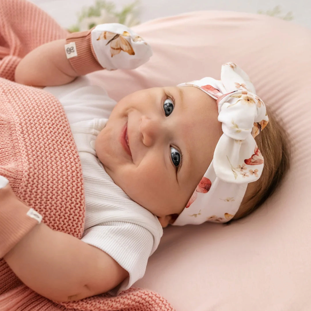 Snuggle Hunny Butterfly Organic Cotton Rib Mittens