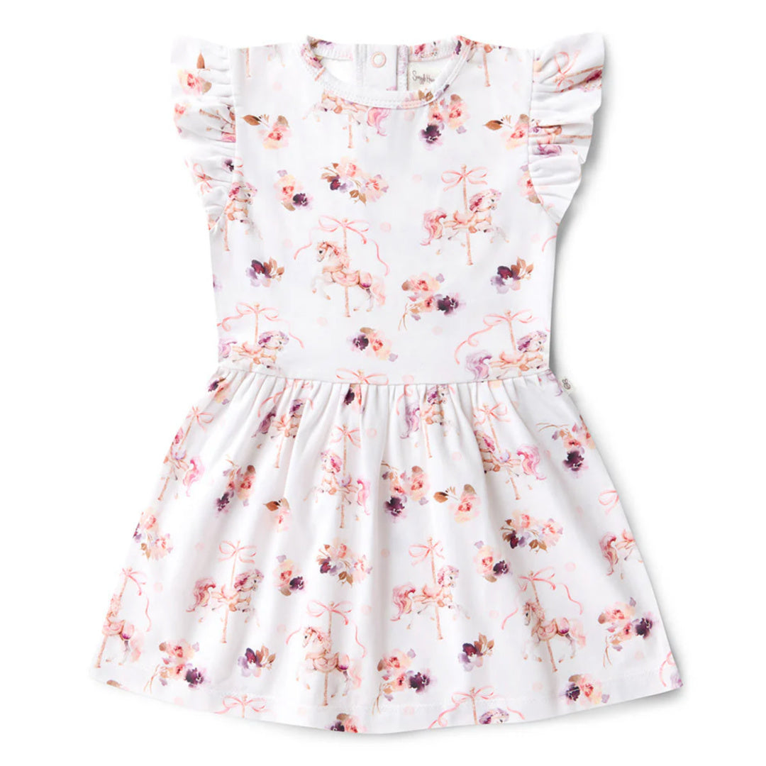 SNUGGLE HUNNY ORGANIC DRESS - CAROUSEL