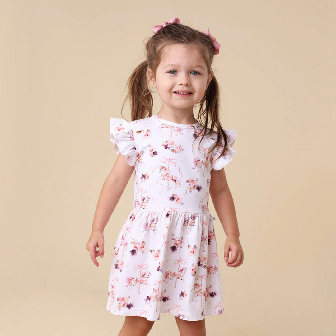 SNUGGLE HUNNY ORGANIC DRESS - CAROUSEL