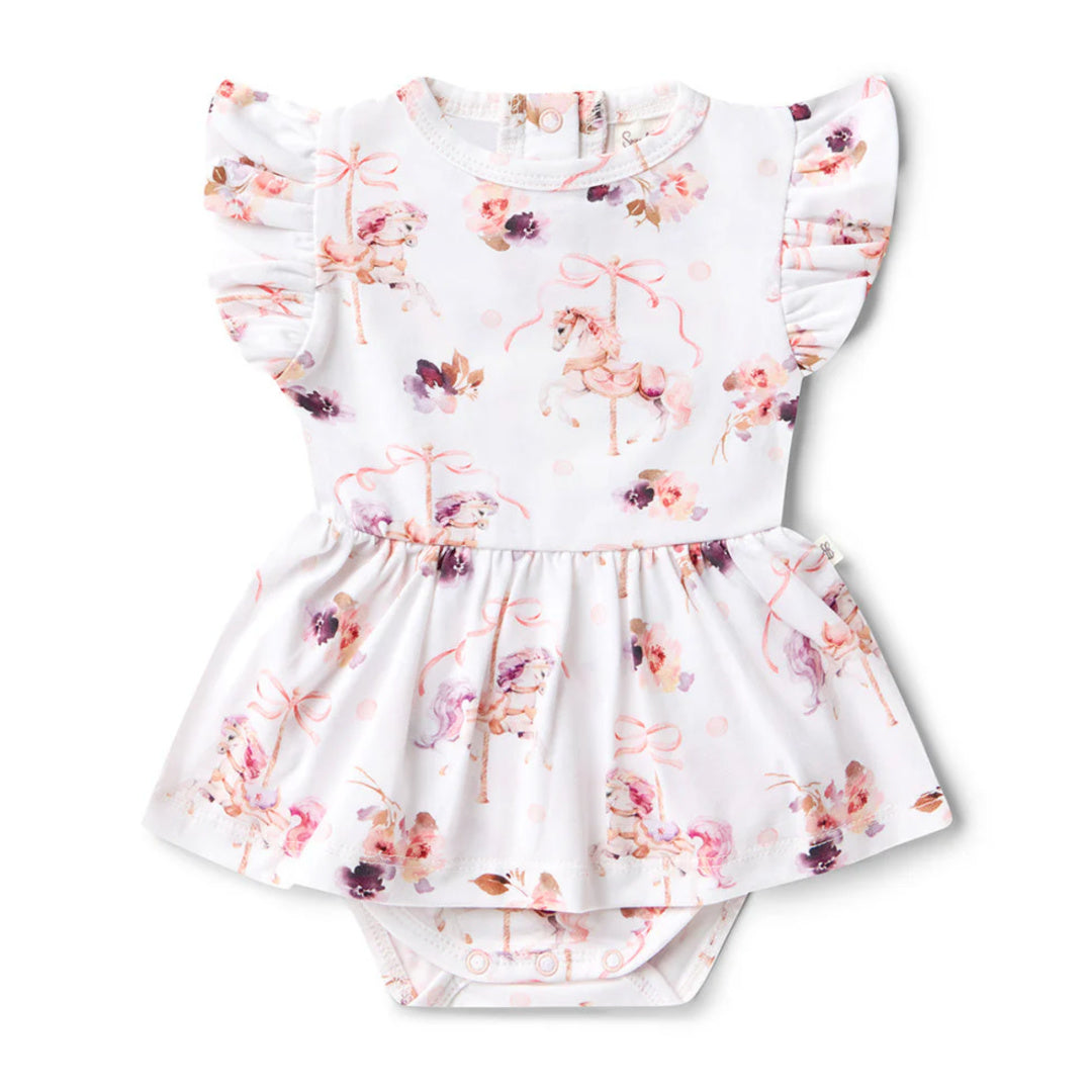 SNUGGLE HUNNY ORGANIC DRESS - CAROUSEL