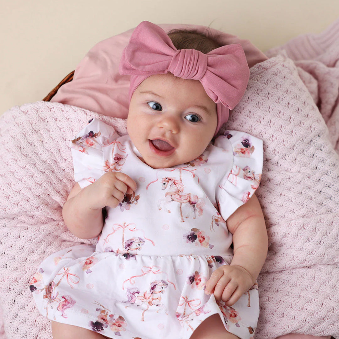 SNUGGLE HUNNY ORGANIC DRESS - CAROUSEL