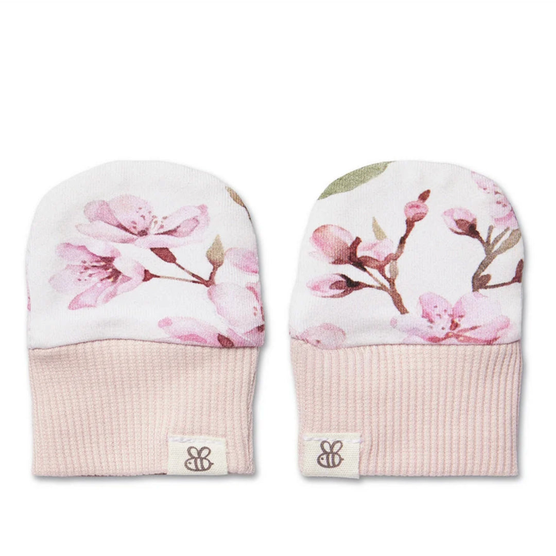 Snuggle Hunny Cherry Blossom Organic Cotton Mittens