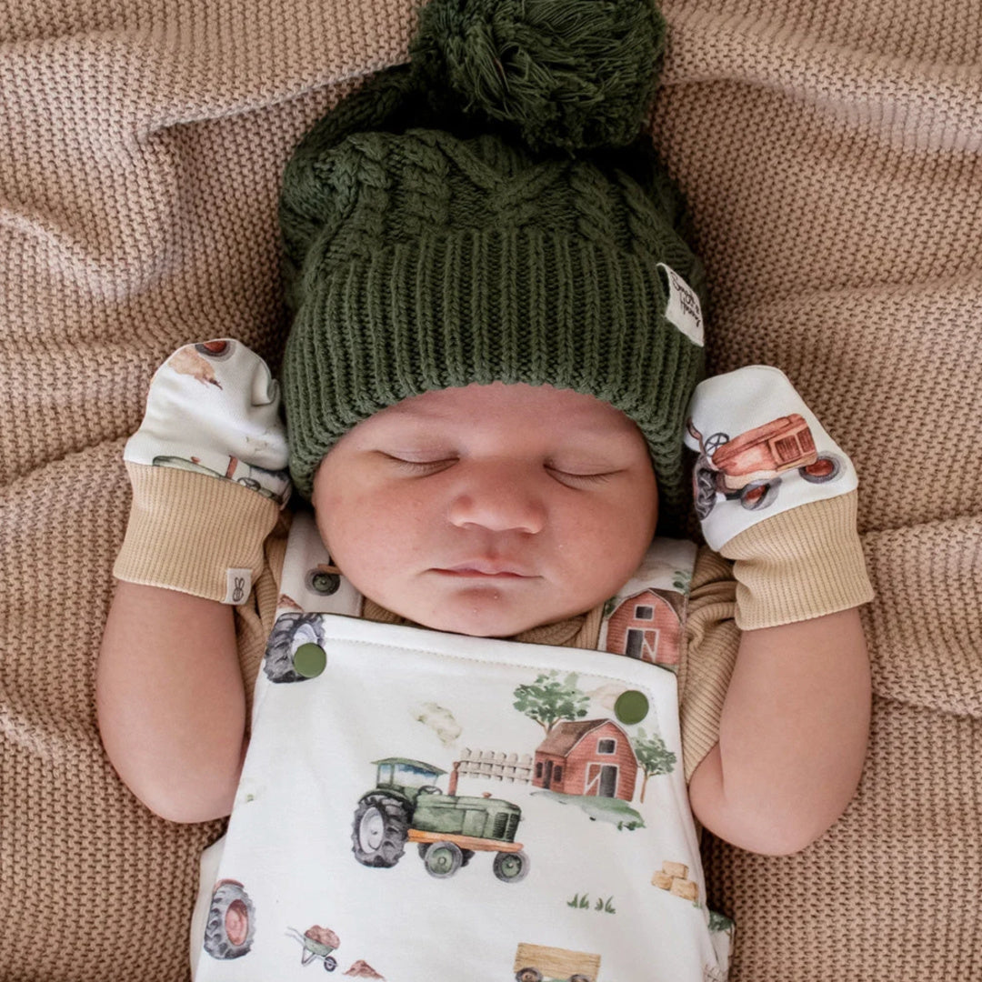 Snuggle Hunny Diggers &amp; Tractors Organic Cotton Mittens
