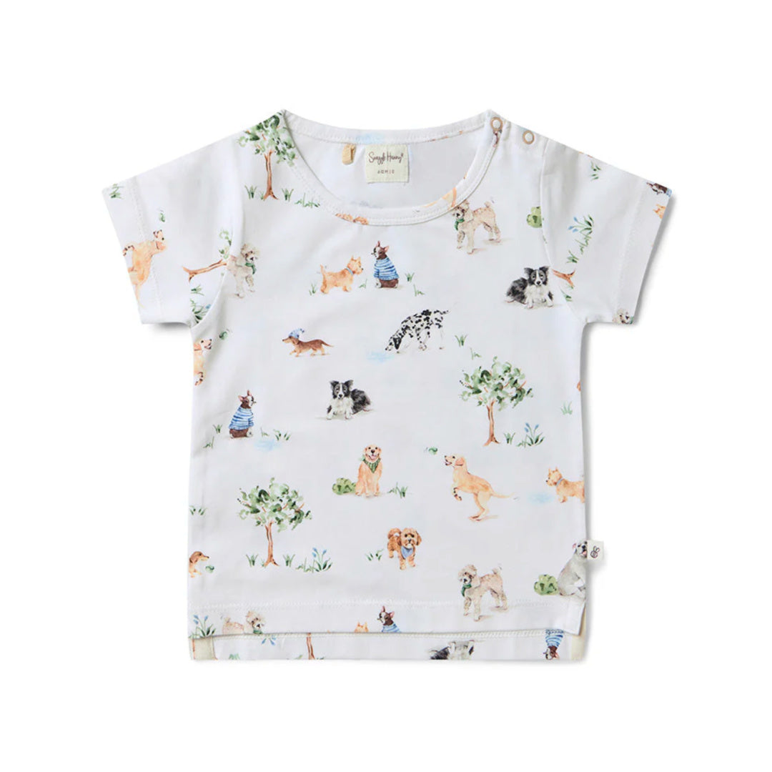 SNUGGLE HUNNY ORGANIC SHORT SLEEVE T-SHIRT - DOG PARK