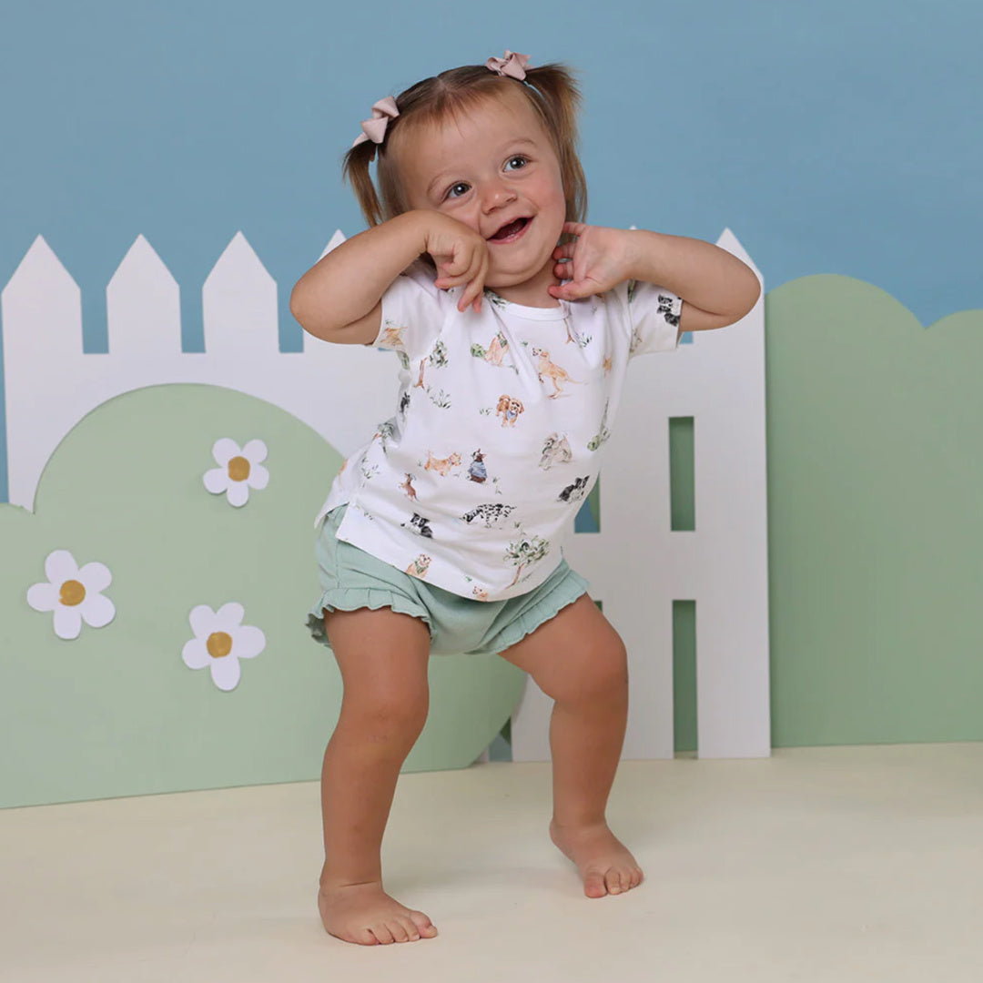 SNUGGLE HUNNY ORGANIC SHORT SLEEVE T-SHIRT - DOG PARK