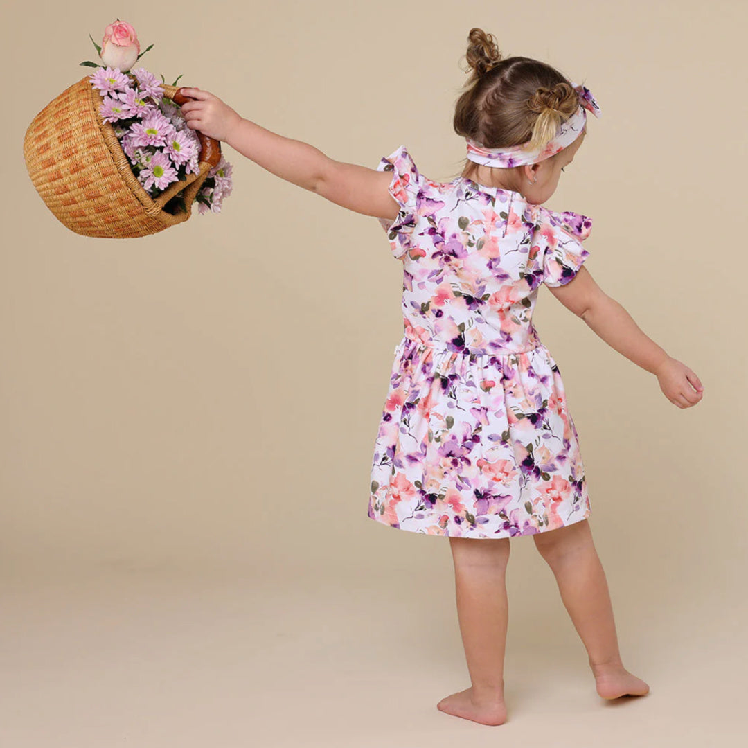SNUGGLE HUNNY ORGANIC DRESS - BLUSHING BEAUTY