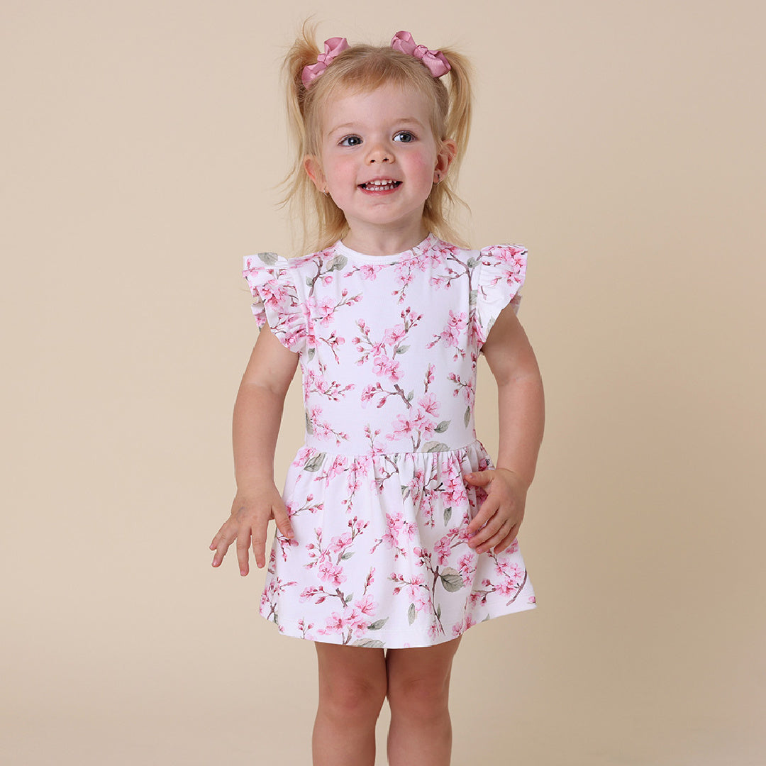 SNUGGLE HUNNY ORGANIC DRESS - CHERRY BLOSSOM