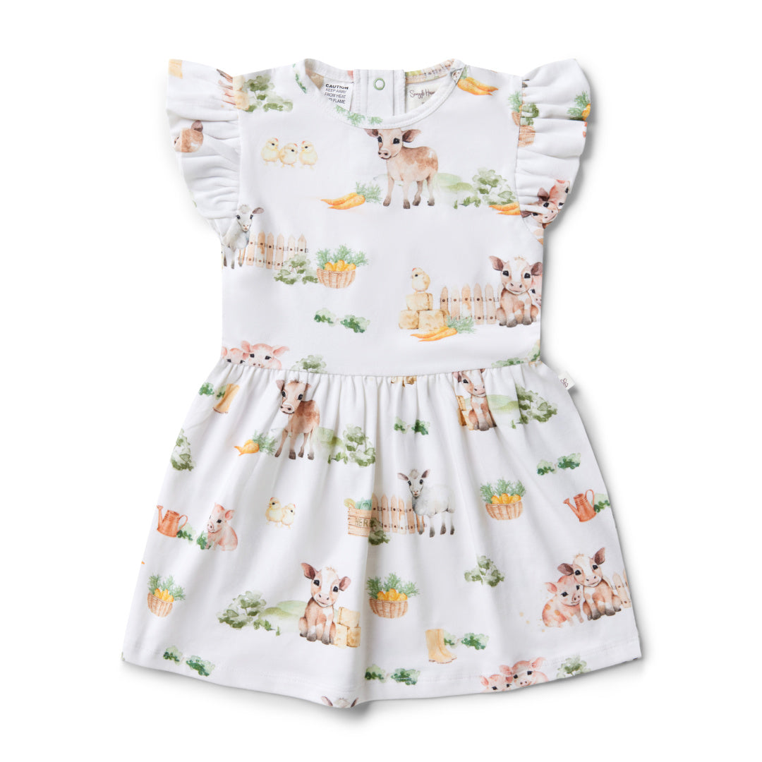 SNUGGLE HUNNY ORGANIC DRESS - FARM
