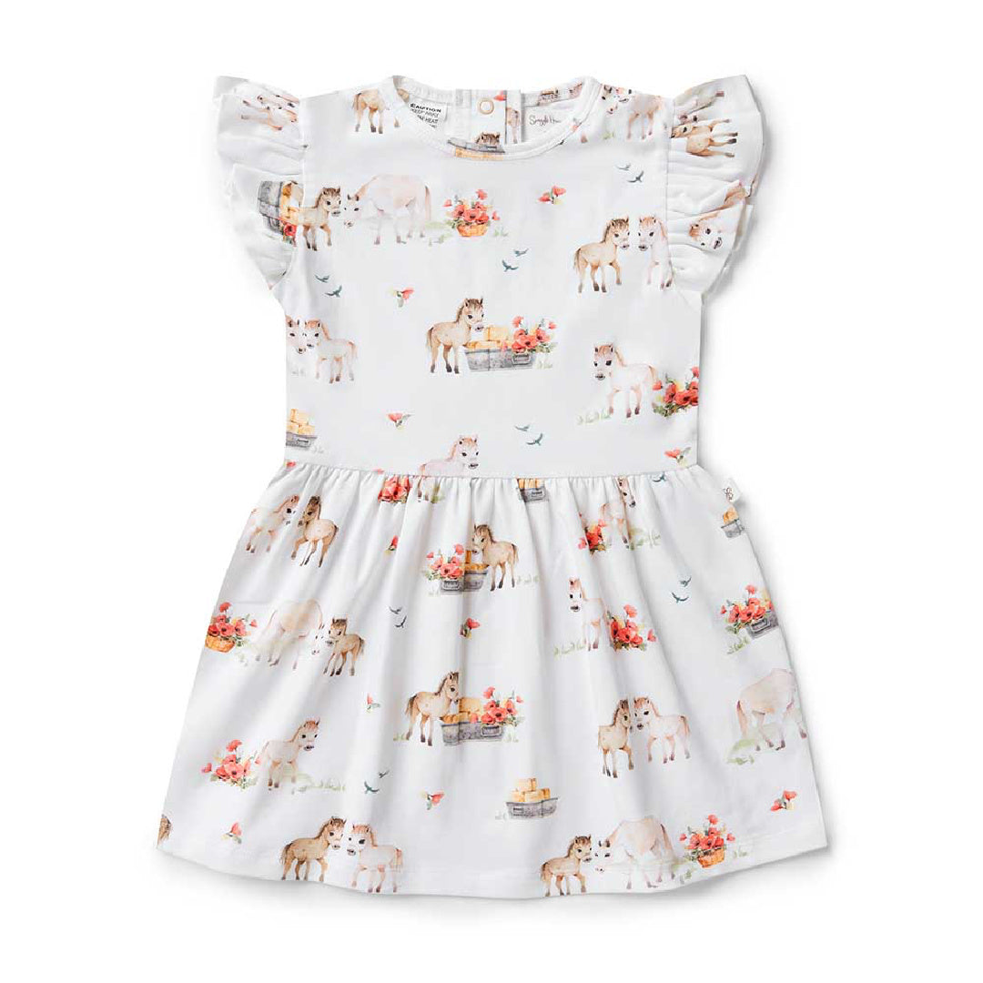 SNUGGLE HUNNY ORGANIC DRESS - PONY PALS