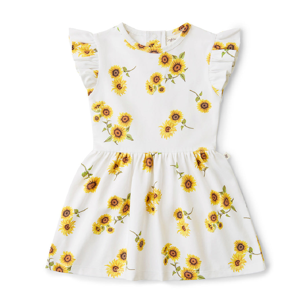 SNUGGLE HUNNY ORGANIC DRESS - SUNFLOWER