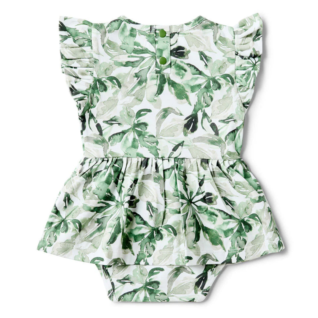 SNUGGLE HUNNY ORGANIC DRESS - EVERGREEN