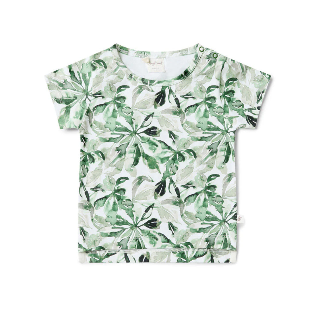 SNUGGLE HUNNY ORGANIC SHORT SLEEVE T-SHIRT - EVERGREEN