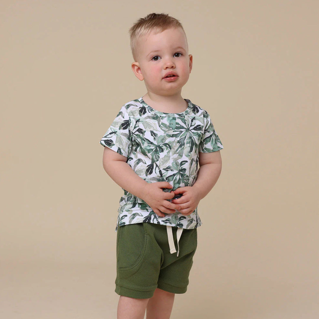 SNUGGLE HUNNY ORGANIC SHORT SLEEVE T-SHIRT - EVERGREEN